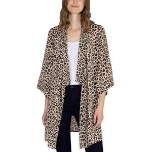 K103. Leopard Print Kimono Cardigan